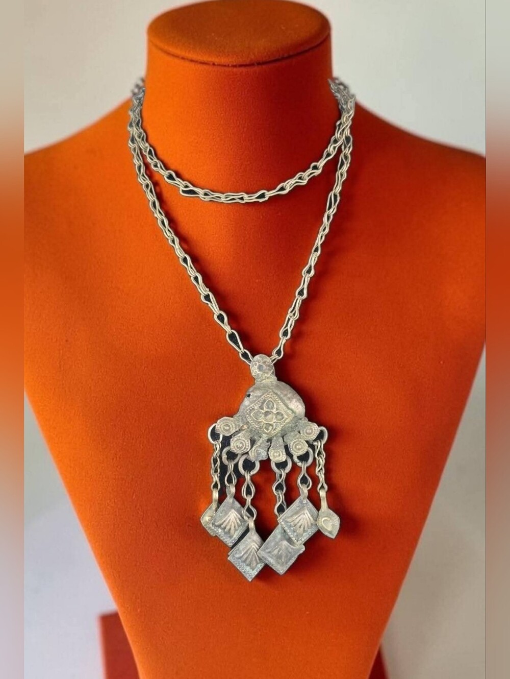 Vintage Kuchi Nomadic Tribal Pendant Necklace
